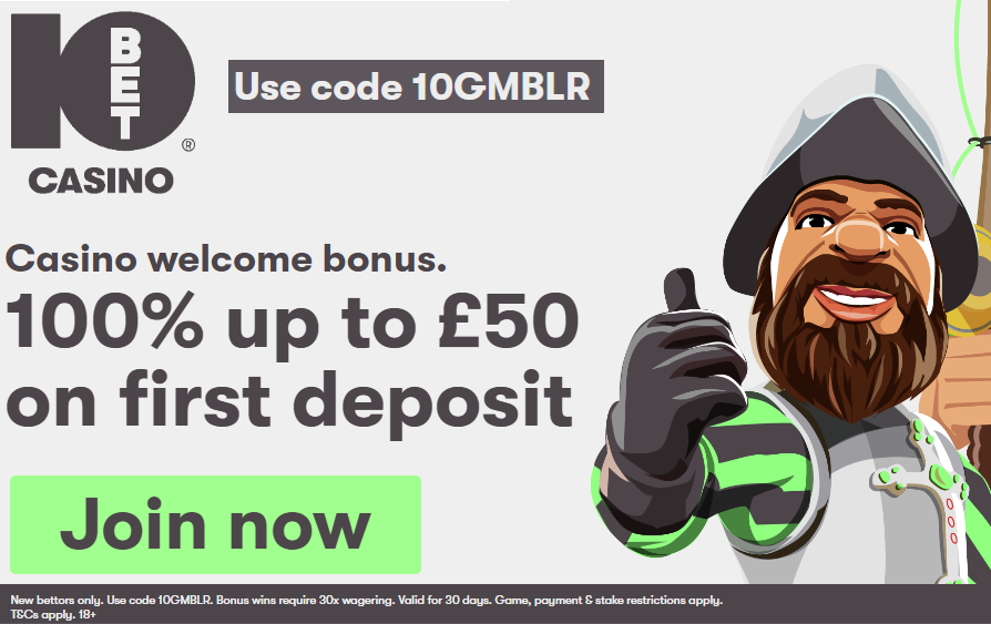 Promo code welcome offers for UK Casinos - 10bet Casino