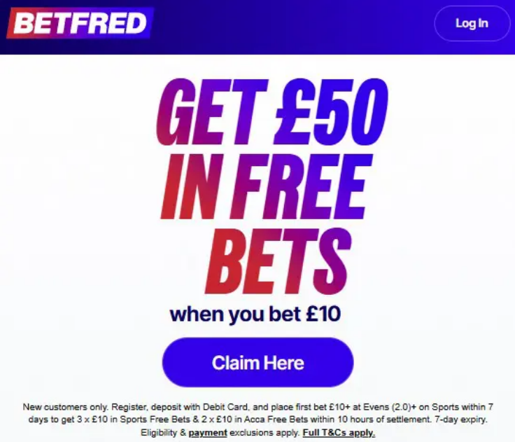 Betfred Free Bet Bonus
